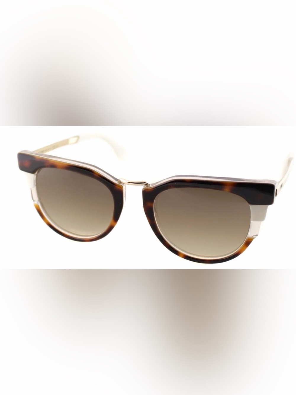 FENDI Tortoiseshell Cat-Eye Sunglasses Brown Gradient Lenses VINTAGE